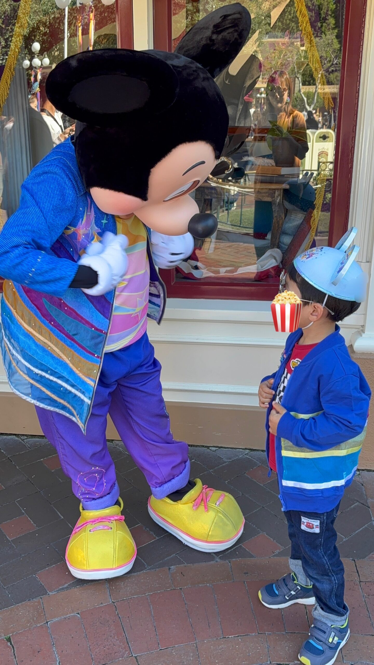 手作りのミッキージャケット風コーデを同じだねとリアクションしてくれたミッキー