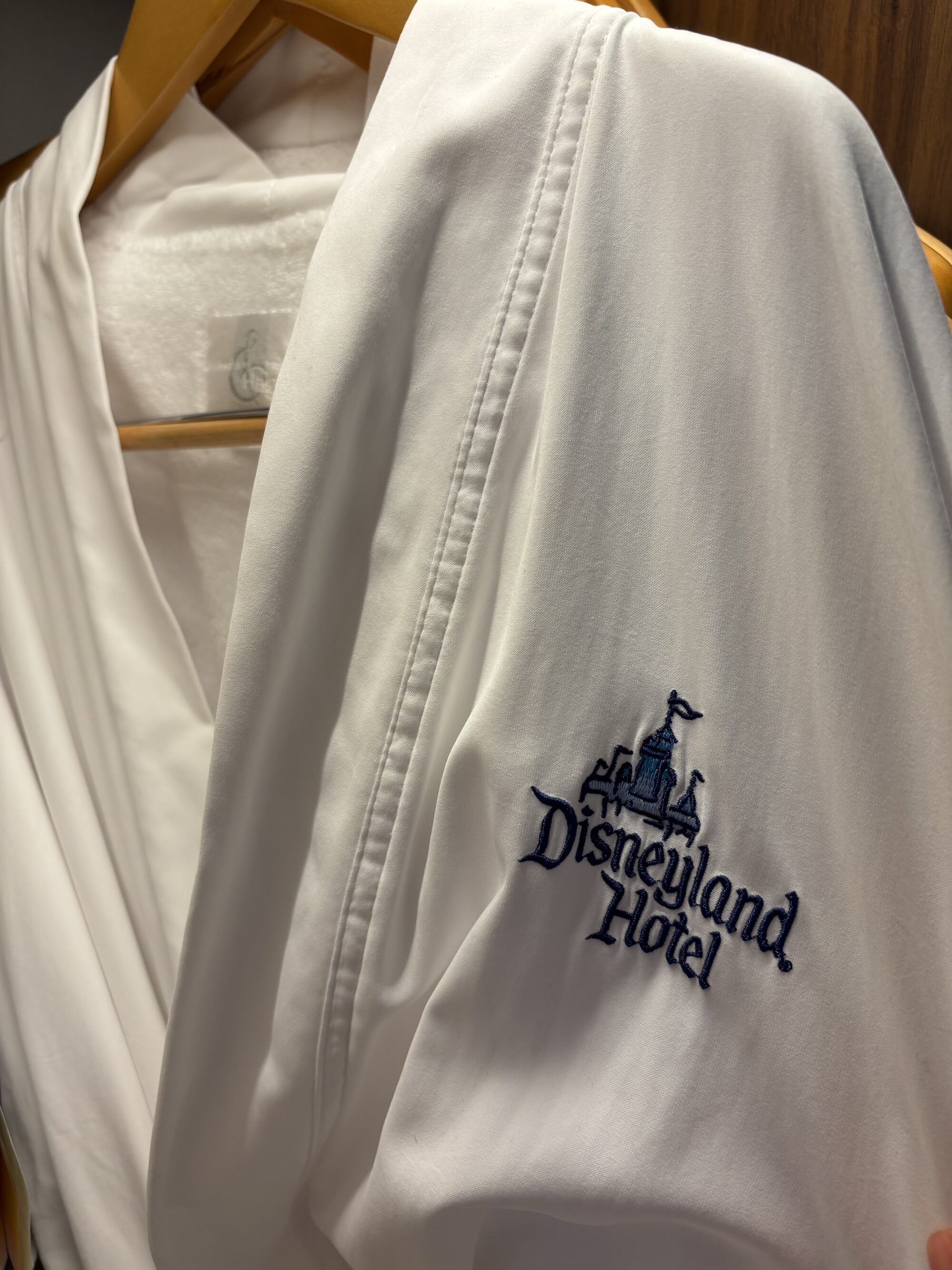 アナハイムディズニーランドホテルのバスローブのロゴ（お城のデザイン）