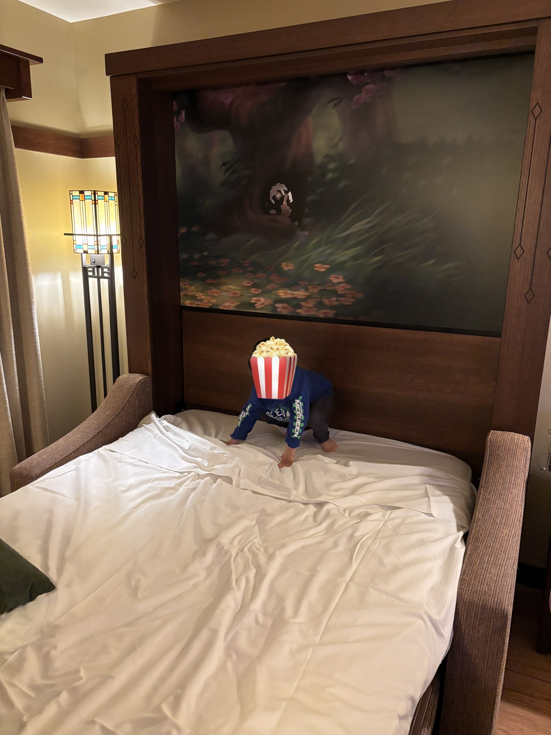 グランドカリフォルニアンホテル DVCデラックススタジオ ソファベッドをベッドにした状態