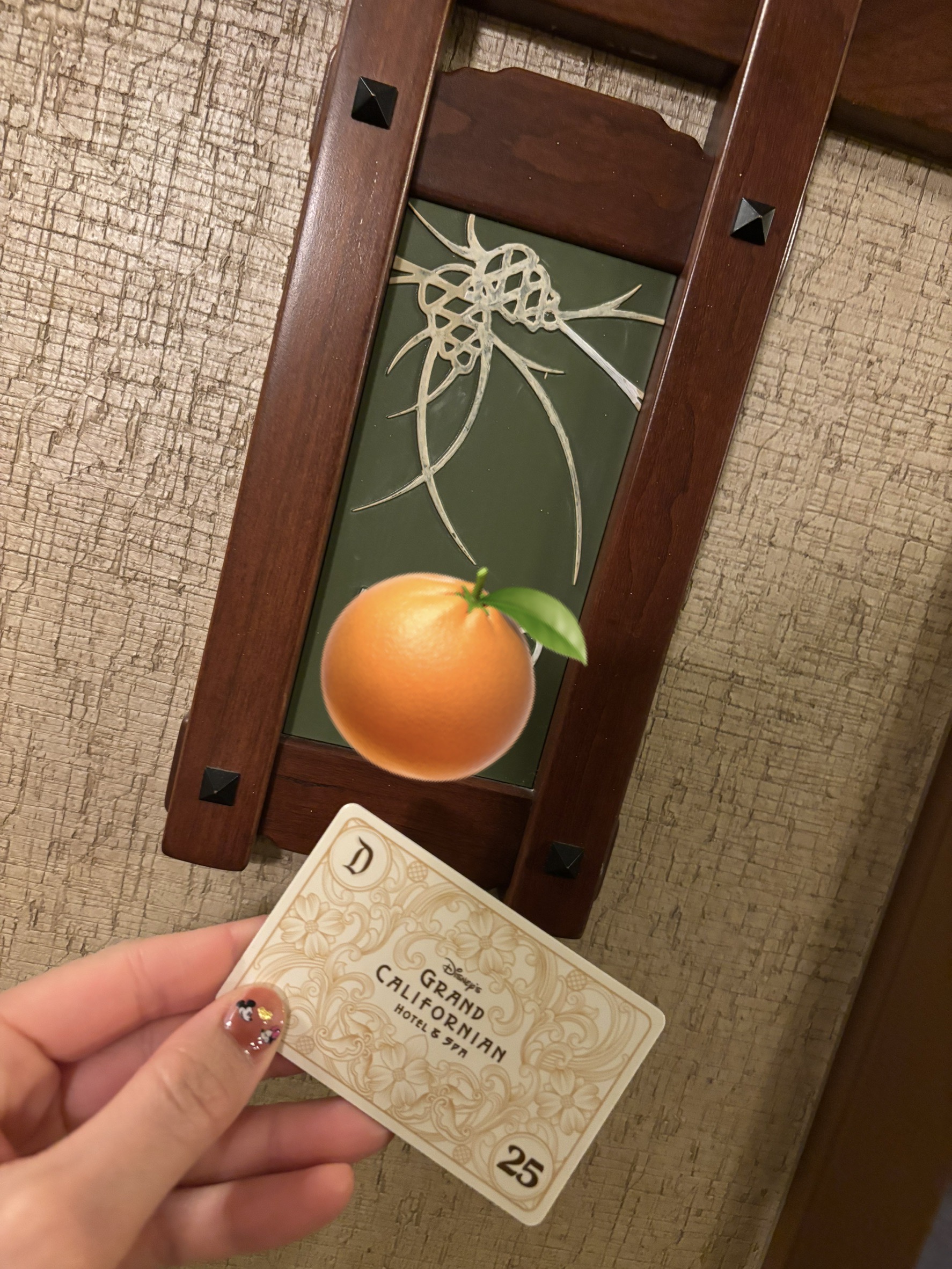 グランドカリフォルニアンホテル 客室ドア 部屋番号とカードキー